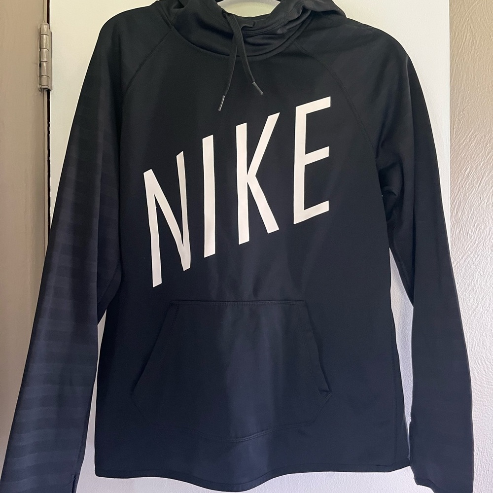 Nike Women Black Hoodie Sweater